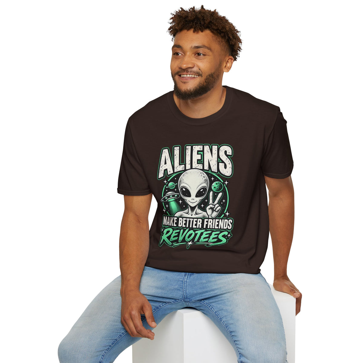 REVOTEES "Aliens Make Better Friends Revotees" Sci‑Fi Tee