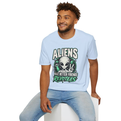 REVOTEES "Aliens Make Better Friends Revotees" Sci‑Fi Tee