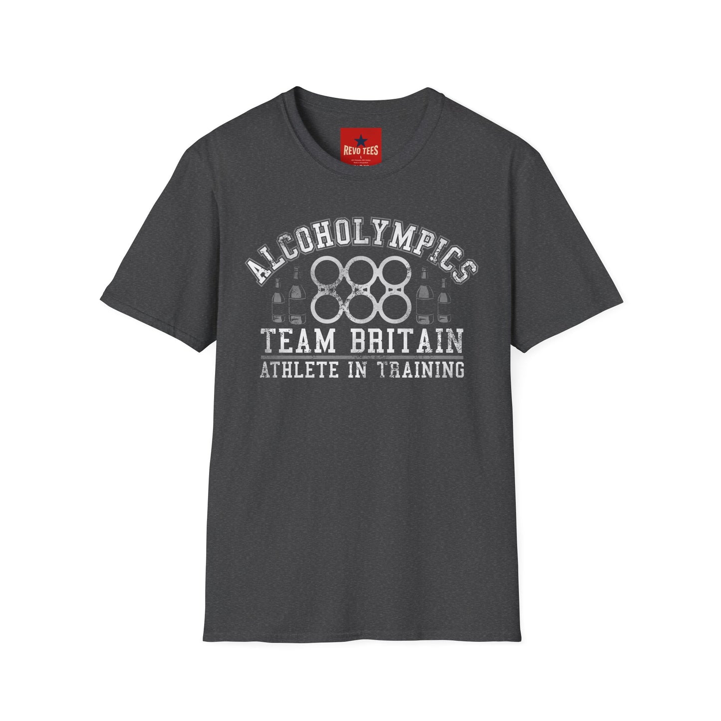 Alcoholympics Team Britain T-Shirt — Funny Drinking Crew Tee