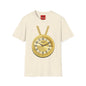 Gold Pocket Watch Necklace T-Shirt — Vintage Clock Graphic Tee