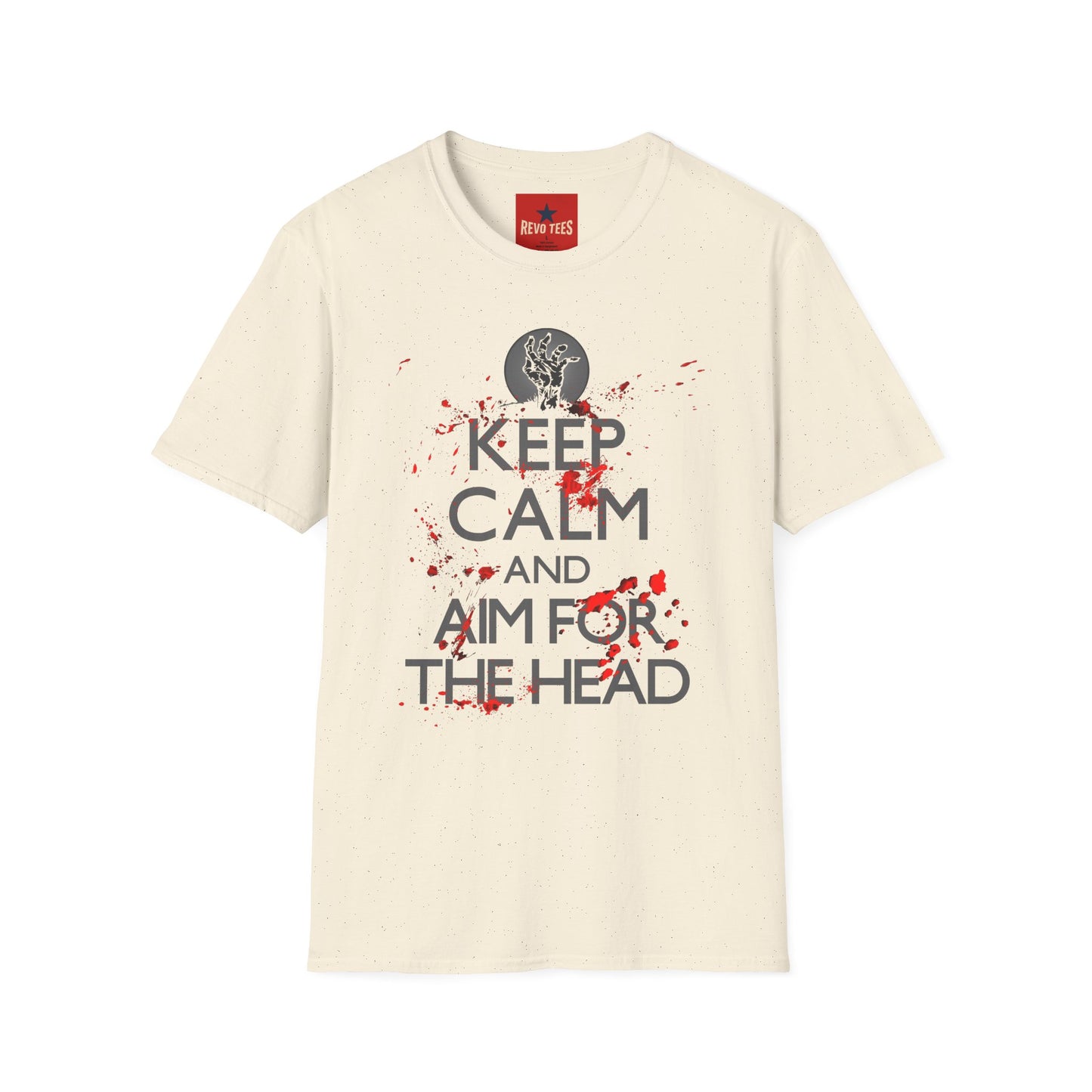 T-Shirt — “Keep Calm and Aim for the Head” Horror Zombie Graphic Tee