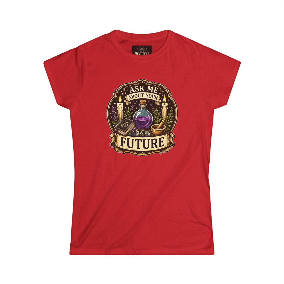 Revotees Fortune Teller Ask Me About Your Future Mystic Crystal Ball Womens T-Shirt - alternate view 16