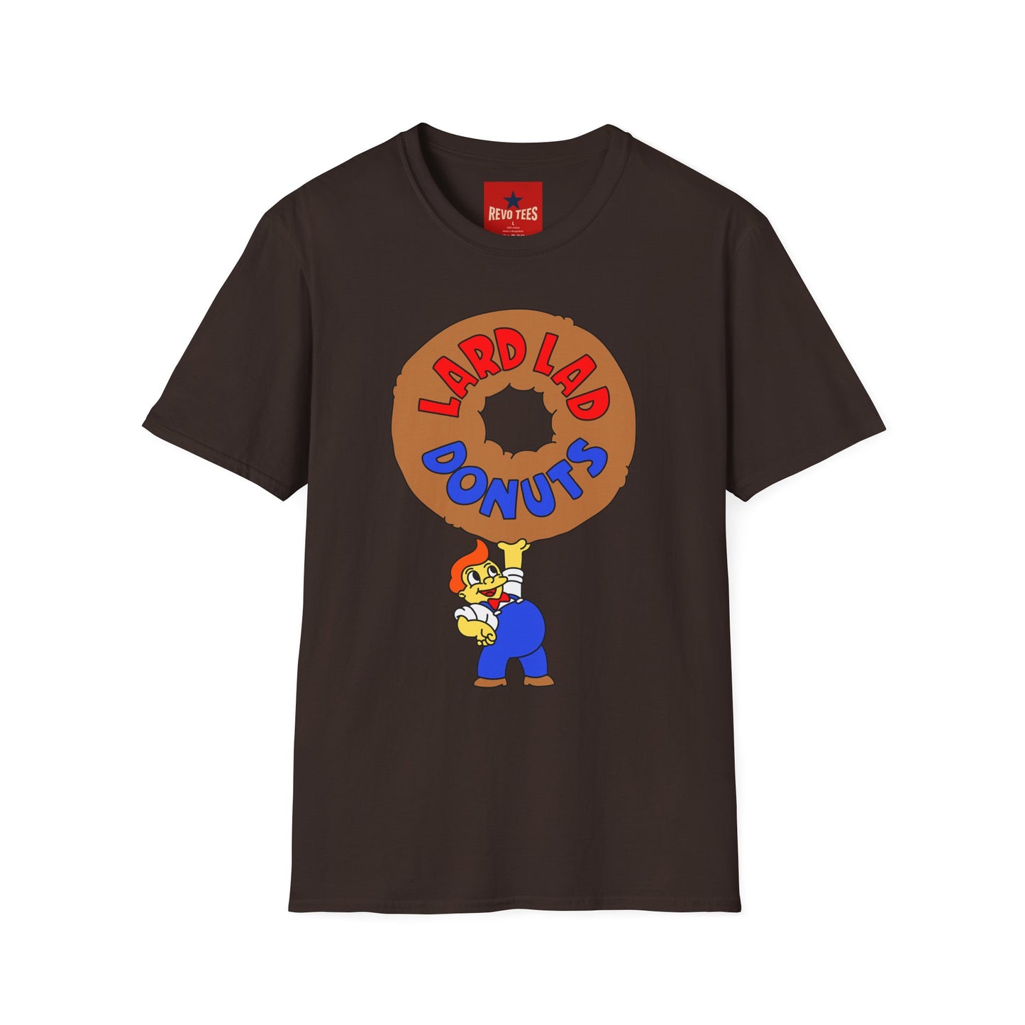 Donut Vintage Logo T‑Shirt — "Lard Lad Donuts" Cartoon Tee