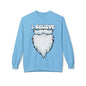 "I Believe" Santa Beard Holiday Crewneck Sweatshirt