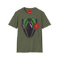 Joker Suit T‑Shirt — Green Vest, Purple Tie & Poppy Graphic Tee