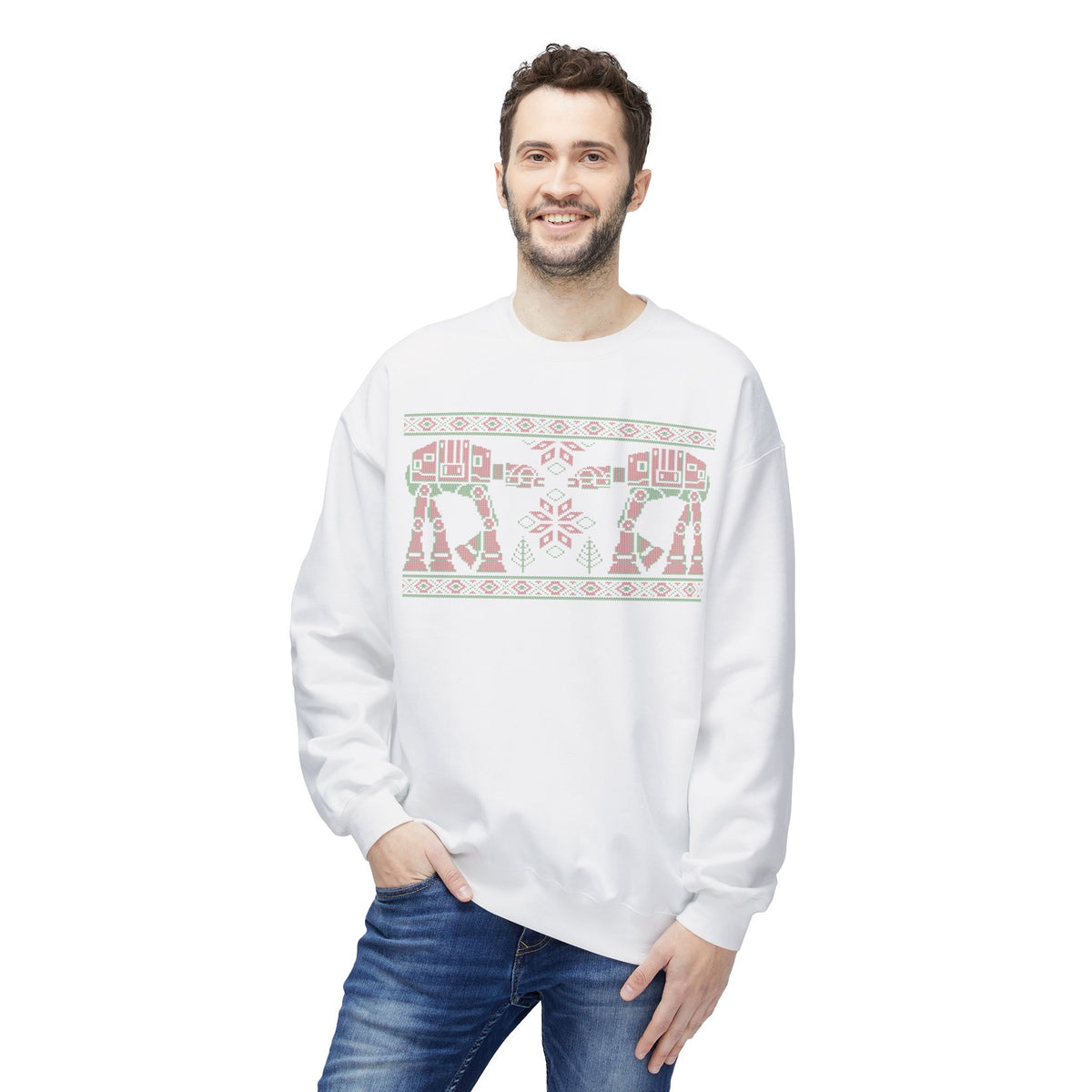 Star Wars AT-AT Holiday Sweater Crewneck Sweatshirt