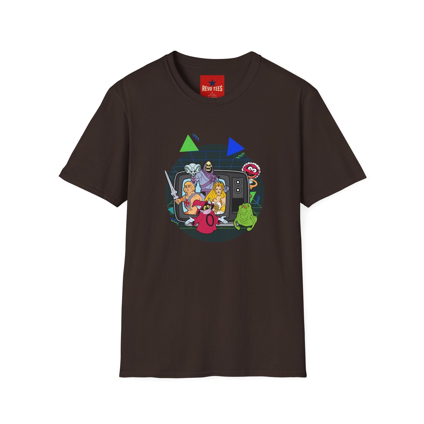 Retro Cartoon Monster Crew T-Shirt — 80s TV Horror Parody Graphic Tee