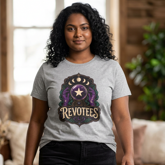 Revotees Mystic Star Women's Tee — Celestial Astrology Graphic Shirt
