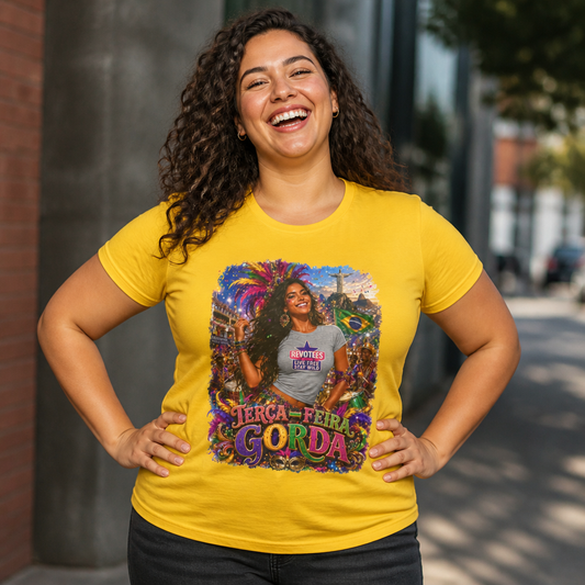 REVOTEES Festival Collection: Rio Carnival Festival Tee — Women's White Crewneck