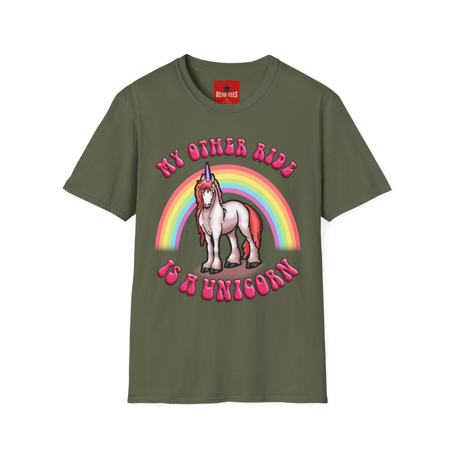 Unicorn Rainbow T‑Shirt — “My Other Ride Is A Unicorn” Retro Graphic Tee