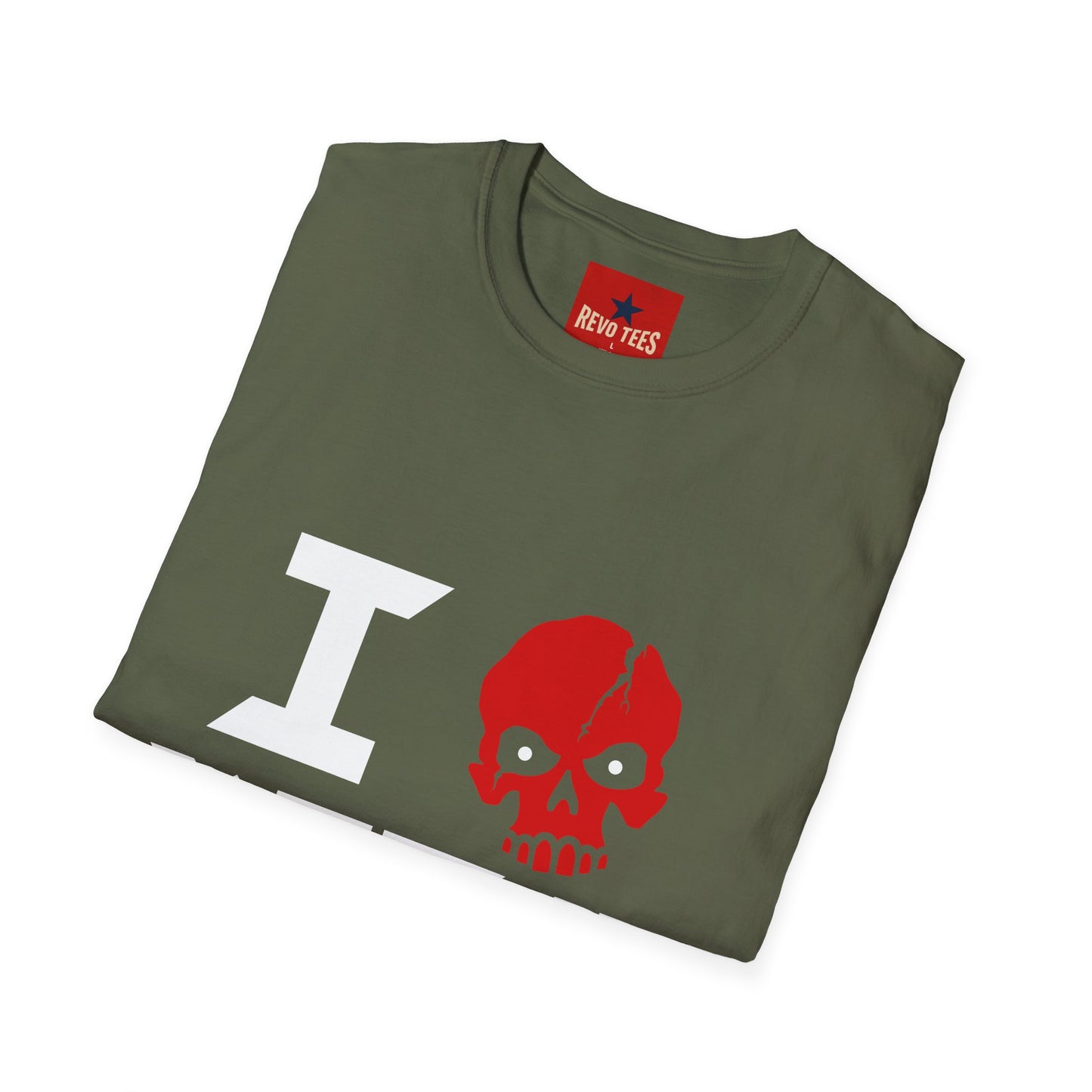 I Love Metal T-Shirt — Red Skull Heavy Metal Band Tee