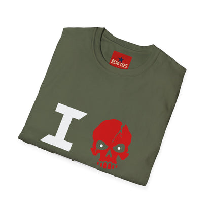 I Love Metal T-Shirt — Red Skull Heavy Metal Band Tee