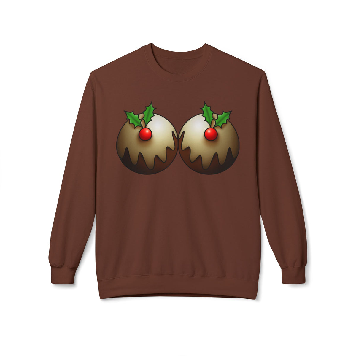 Yule Tidings We'll Twin - Christmas Puddings Crewneck Sweater