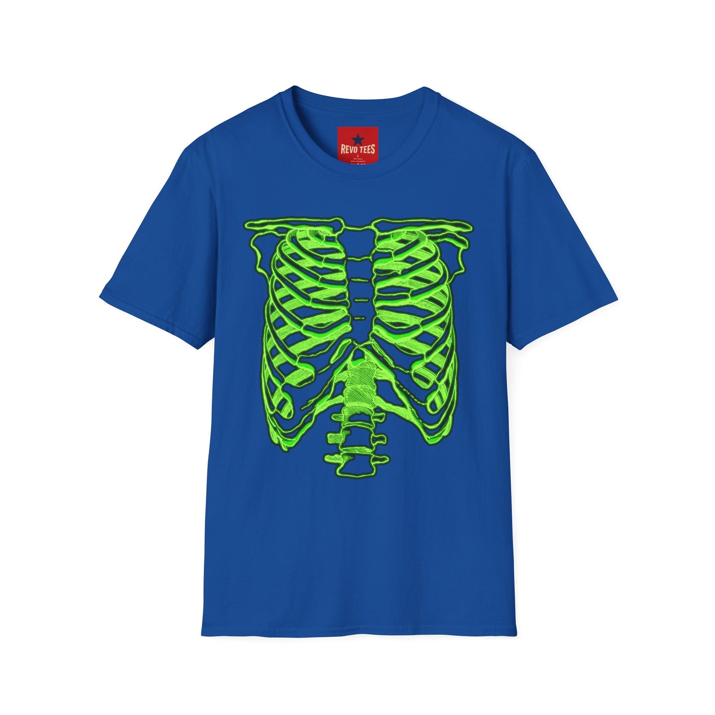 T-Shirt — Neon Green Rib Cage Graphic Tee