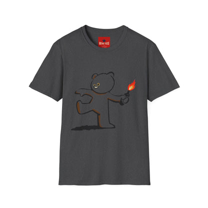 Banksy Teddy Graphic T-Shirt — Cute Mischief Cartoon Tee