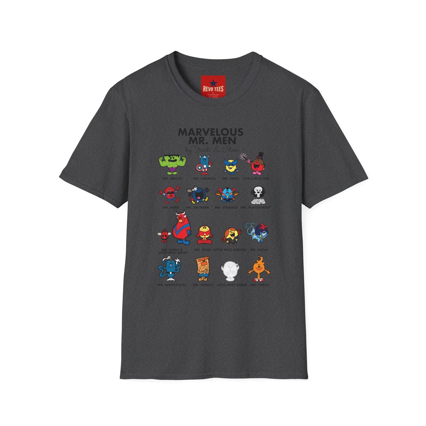 Marvelous Mr. Men Superhero T-Shirt — Funny Comic Character Tee