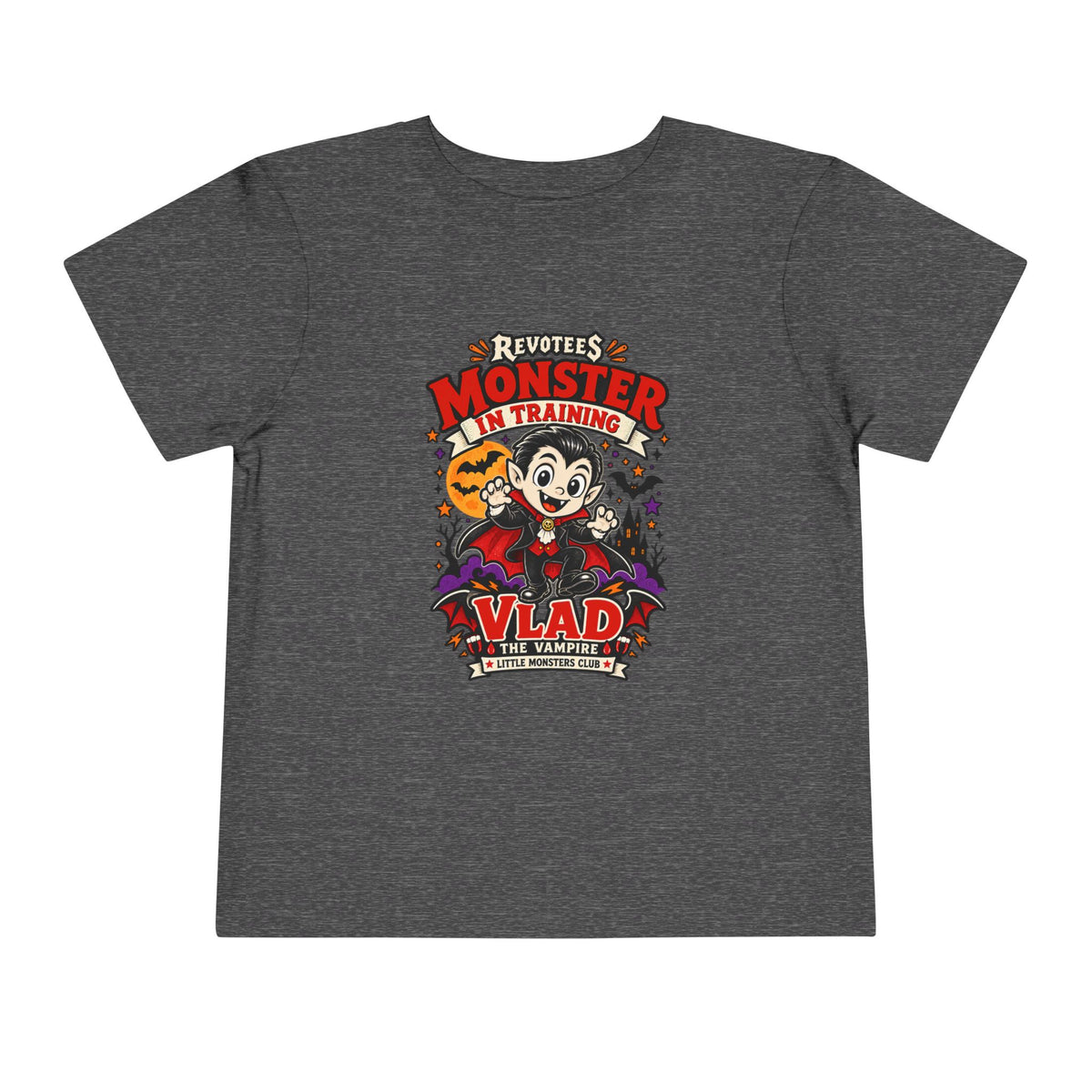 REVOTEES Toddler Monster In Training Tee — 'Vlad the Vampire' Halloween Kids Shirt