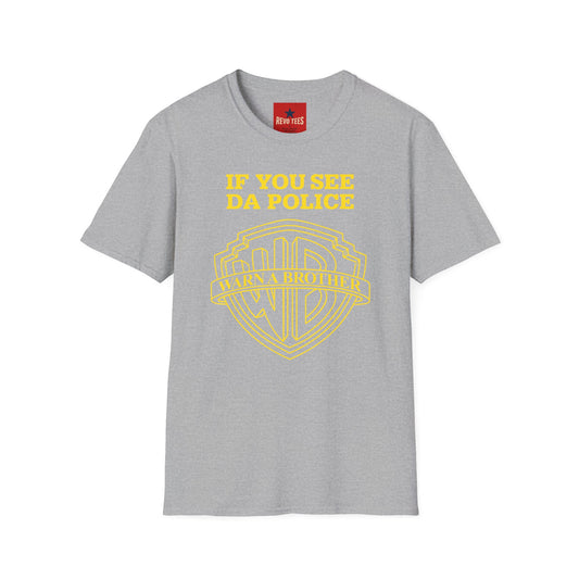 Revotees If You See Da Police Retro Shield Hip Hop T-Shirt - alternate view 2