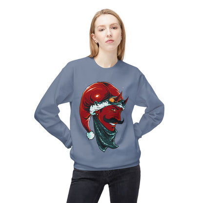 Devil Santa — Vintage Holiday Demon Graphic Crewneck Sweatshirt