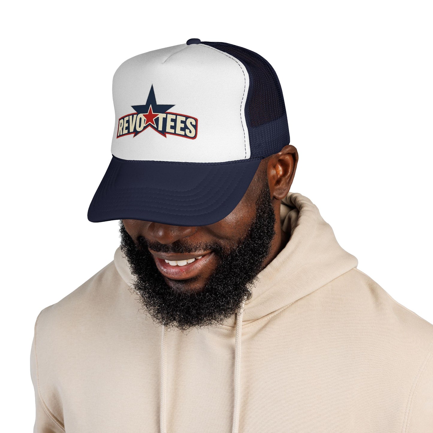 Revotees Star Logo Trucker Cap - Vintage Patriotic Mesh Hat