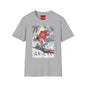 Graphic T-Shirt — Retro Japanese Floral Collage with Kanji Text