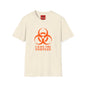 Graphic T-Shirt — Orange Biohazard Icon with “I HAVE THE SNIFFLES”