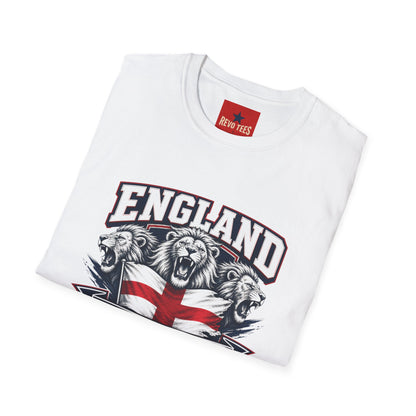 World Cup 2026 England Three Lions — Vintage Three Lions Flag Football Tee