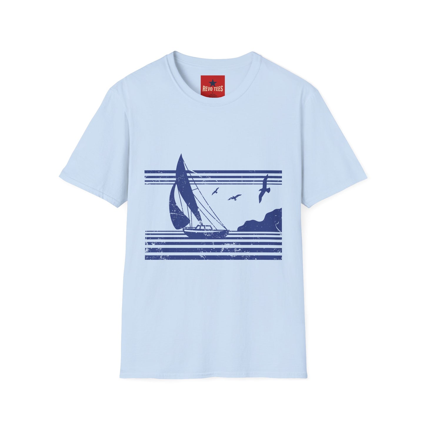 Sailboat Coastline T-Shirt — Nautical Sailing Graphic Tee