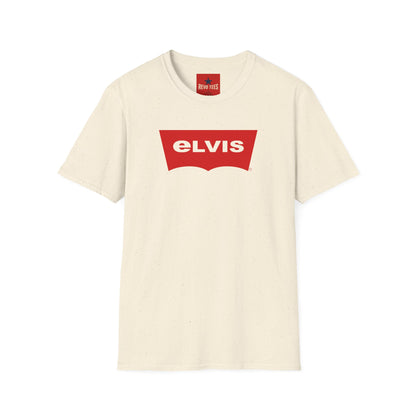 Elvis Logo T-Shirt — Retro Red Graphic Tee for Music Fans