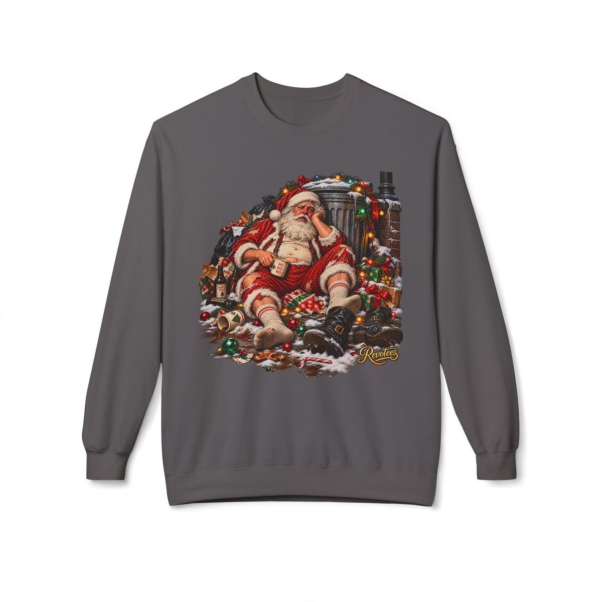REVOTEES When AI ruins Christmas - Vintage Santa Crewneck Sweatshirt
