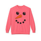 Snowman Face Crewneck Sweatshirt — Cute Winter Holiday Pullover