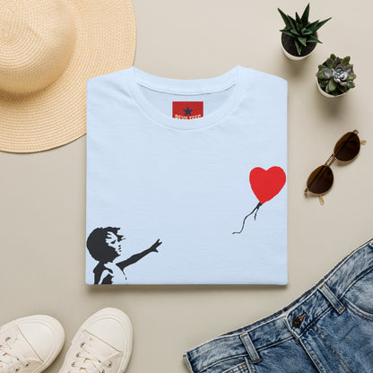 Banksy Balloon Girl T‑Shirt — Heart Balloon Street Art Graphic Tee