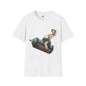 Revotees Banksy Pin Up Cowgirl Retro Pinup Girl Riding Soda Can Vintage T-Shirt