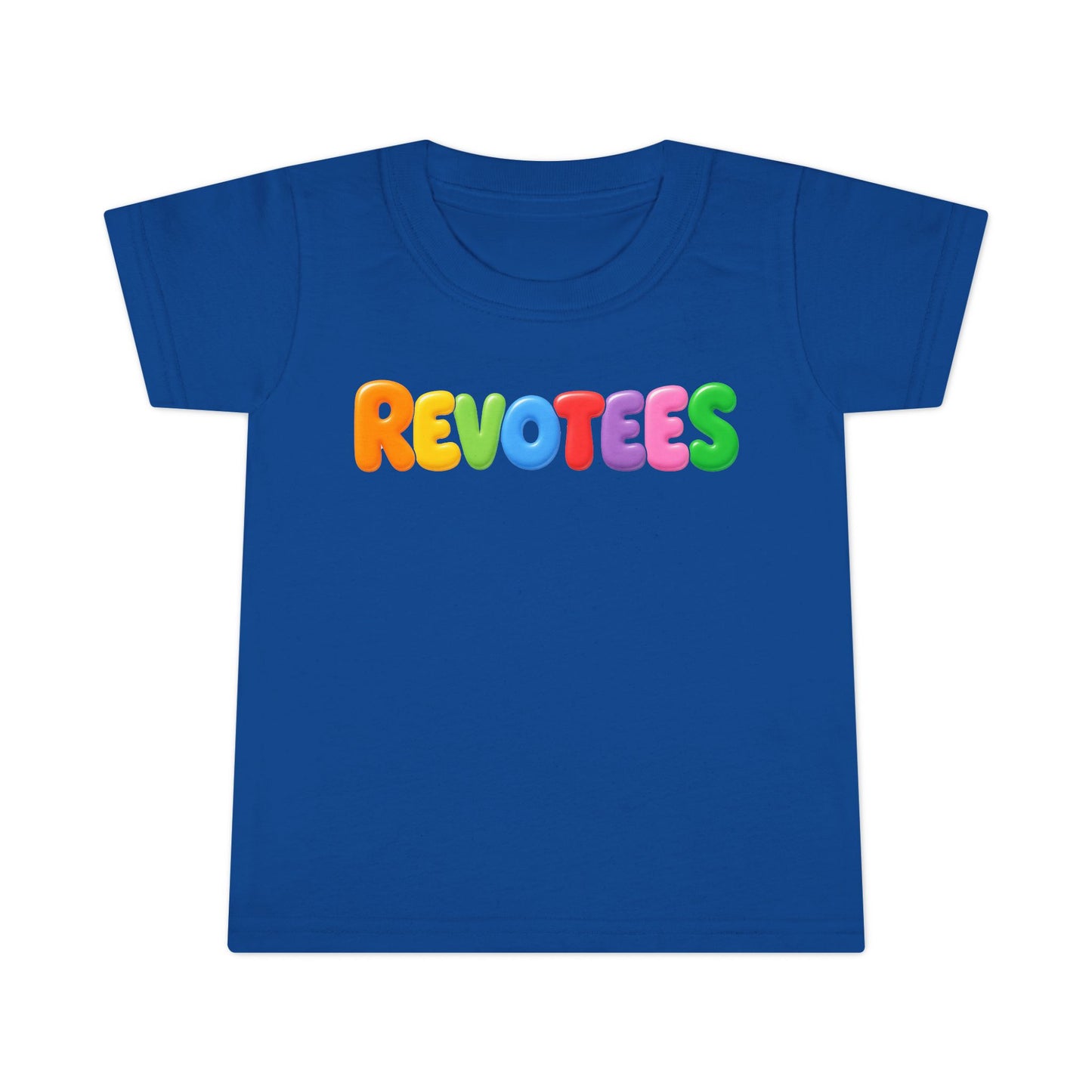 Toddler T-Shirt — Colorful 'REVOTEES' Bubble Letters Kids Tee