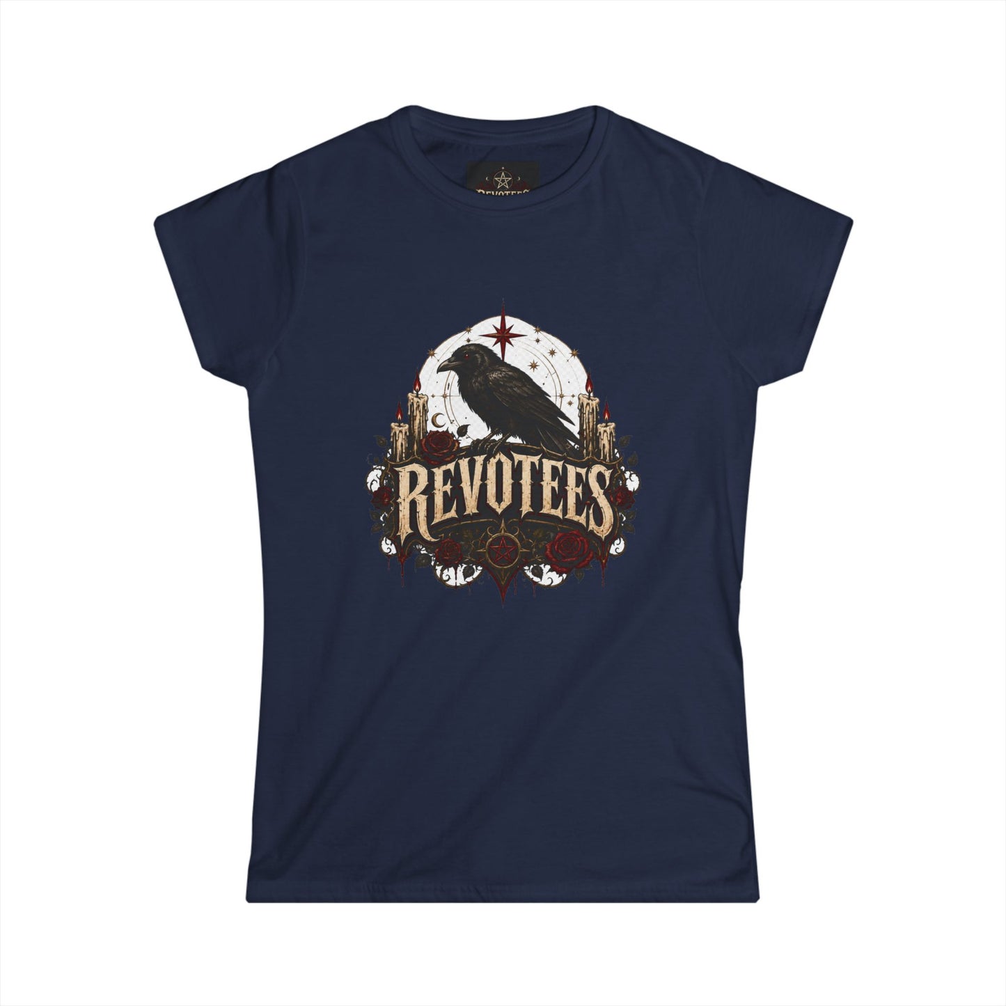 Revotees Crow Graphic Tee — Women's Vintage Raven T‑Shirt