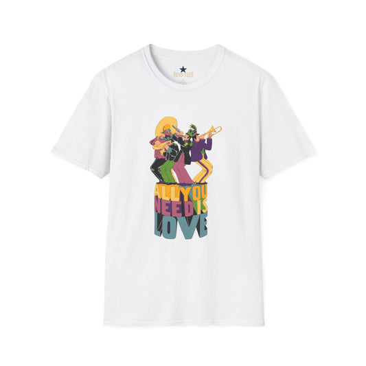Revotees Retro Jazz Band All You Need Is Love Graphic T-Shirt