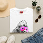 Banksy Gorilla with Pink Sleep Mask T-Shirt