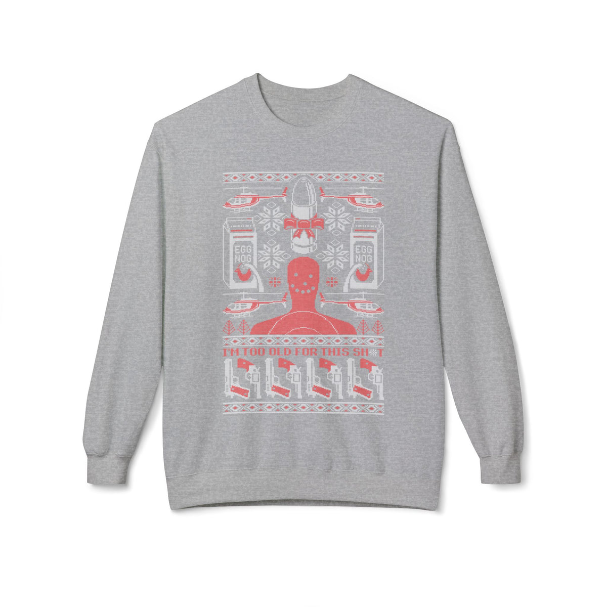 Lethal Knitting - Too Old For This Sh!t Christmas Ugly Sweater