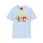 Retro Pixel Karate T-Shirt — 80s Sunset Martial Arts Graphic Tee