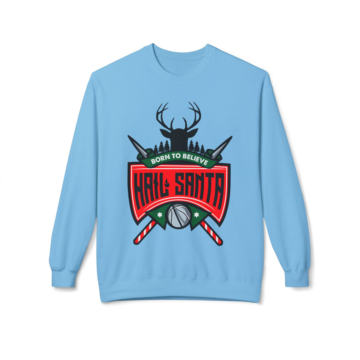 "Hail Santa" Masonic Christmas Crested Crewneck