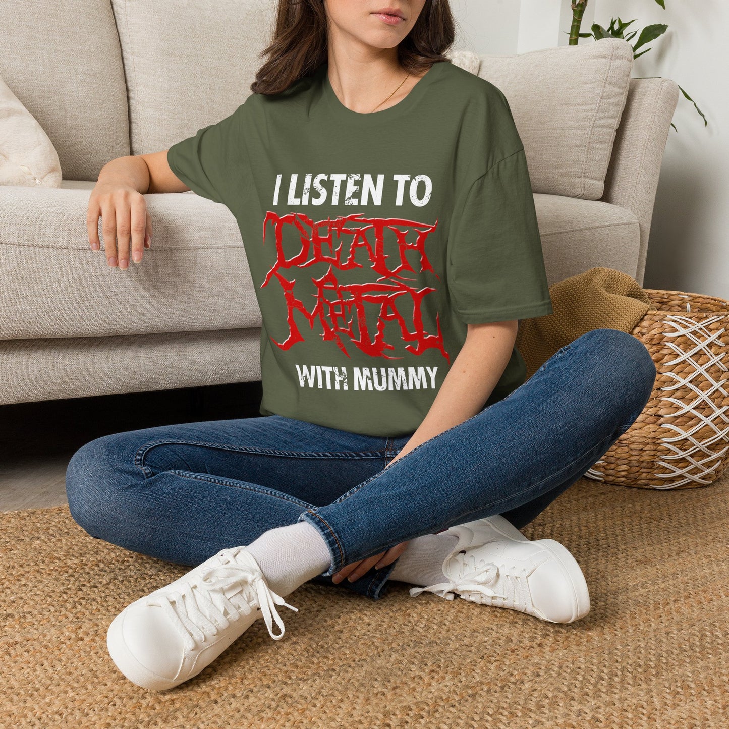 I Listen to Death Metal T-Shirt — Funny Goth / Metal Music Tee