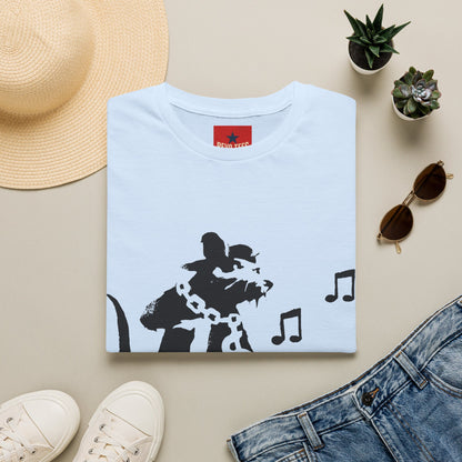 Music Cat T-Shirt — Black Silhouette Singing Rat Graphic Tee