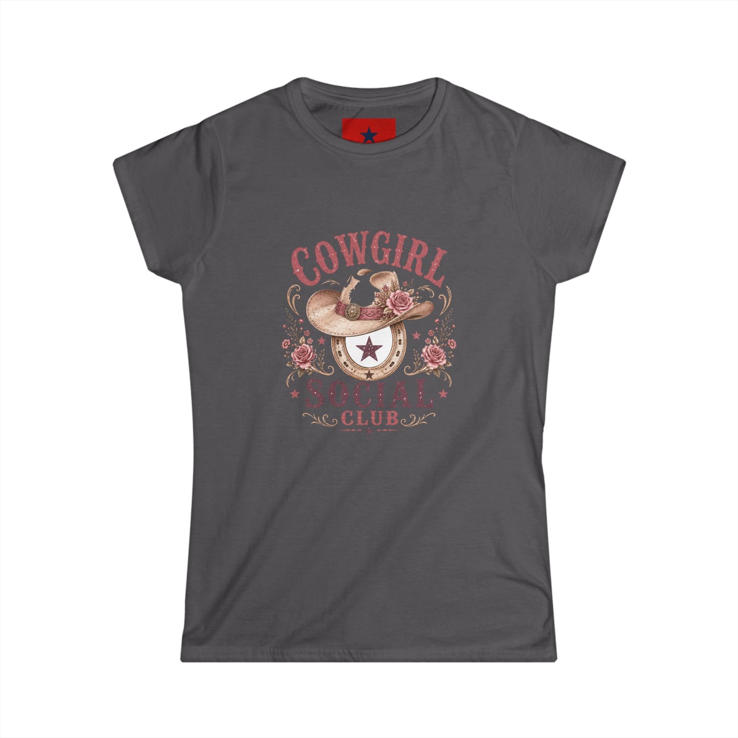 Cowgirl Social Club Women's Tee — Western Cowgirl Hat Graphic Shirt