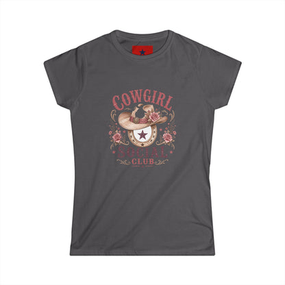 Cowgirl Social Club Women's Tee — Western Cowgirl Hat Graphic Shirt