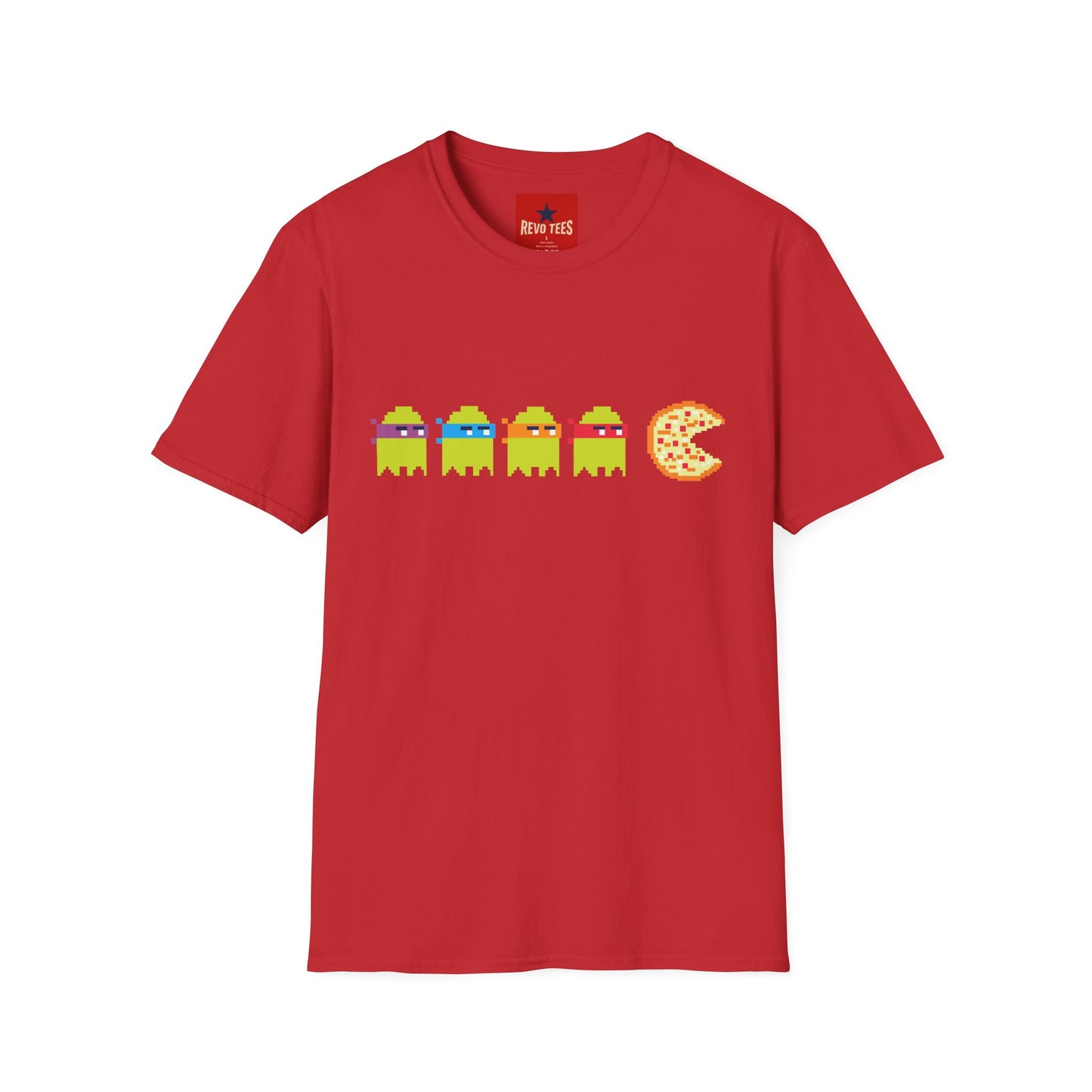 Retro Pixel Arcade T-Shirt — Pac-Man Style Pizza Game Tee