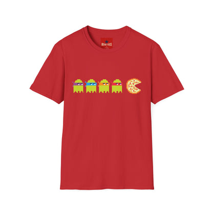 Retro Pixel Arcade T-Shirt — Pac-Man Style Pizza Game Tee