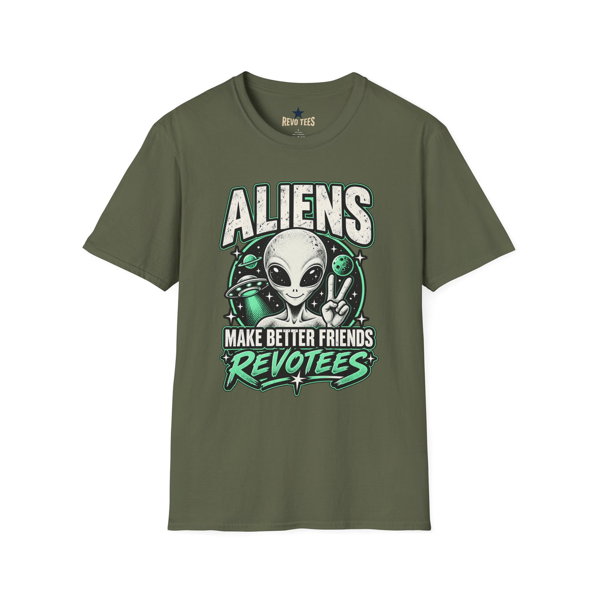 REVOTEES "Aliens Make Better Friends Revotees" Sci‑Fi Tee