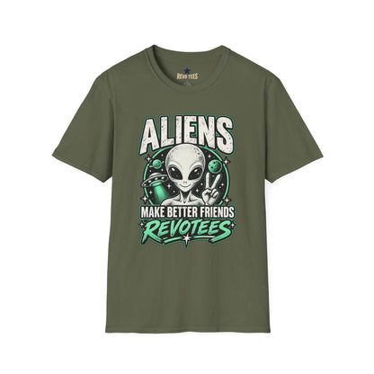 REVOTEES "Aliens Make Better Friends Revotees" Sci‑Fi Tee