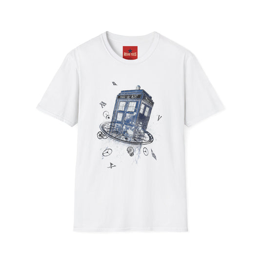 TARDIS Time Portal T-Shirt — Doctor Who Retro Sci‑Fi Graphic Tee