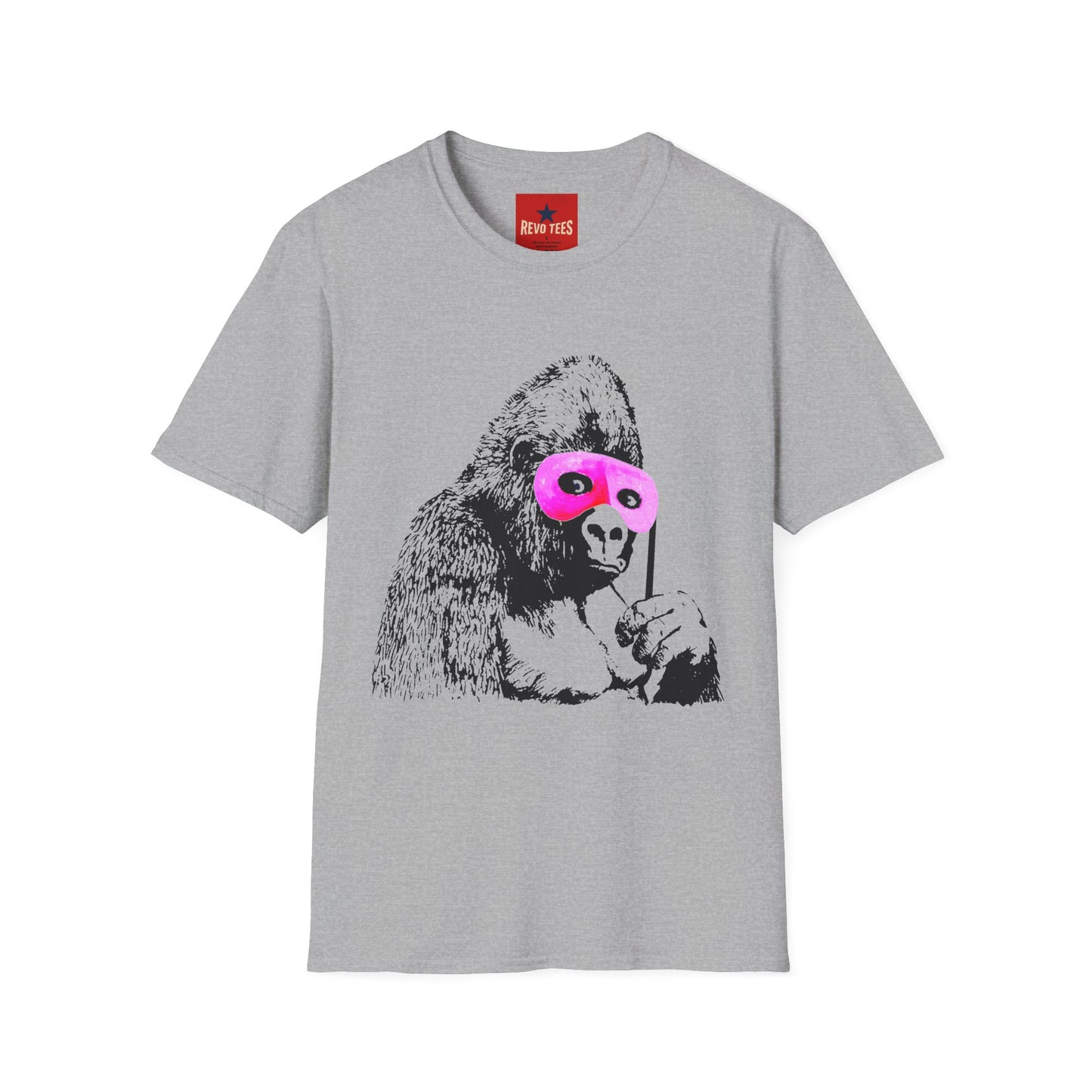 Banksy Gorilla with Pink Sleep Mask T-Shirt